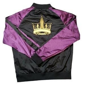 Jeffree Star Blood Lust Bomber Jacket Gold Crown Purple haze/Black Sz XXL